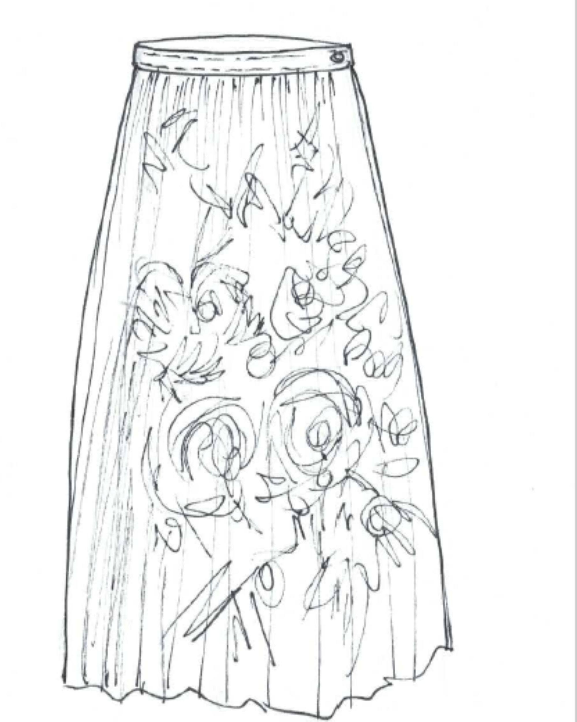 Mazzolino Skirt - Floral Bouquet