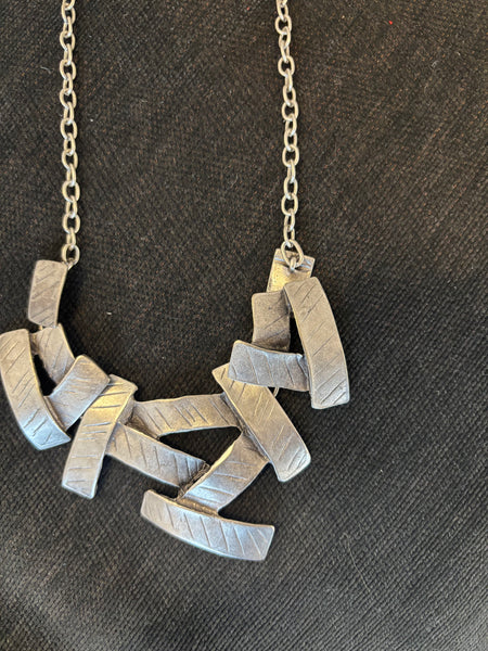 Pewter Lattice Necklace