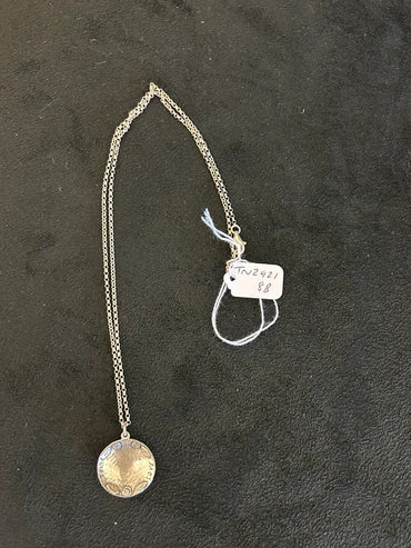 Silver Disc Pendant
