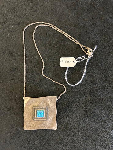 Square Turquoise Pendant