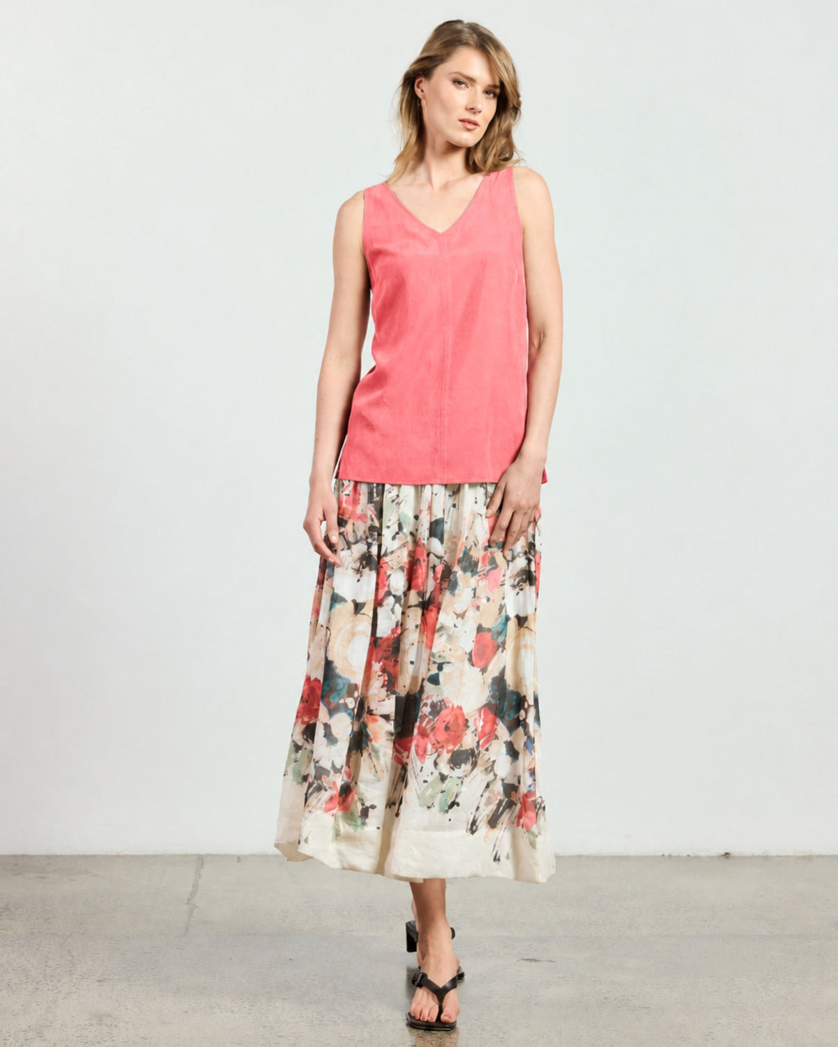 Zisa Singlet -Coral