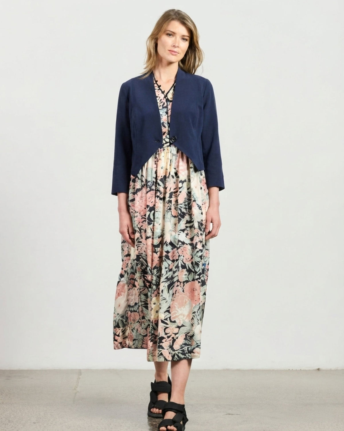 Ballaro Jacket - Navy Silk