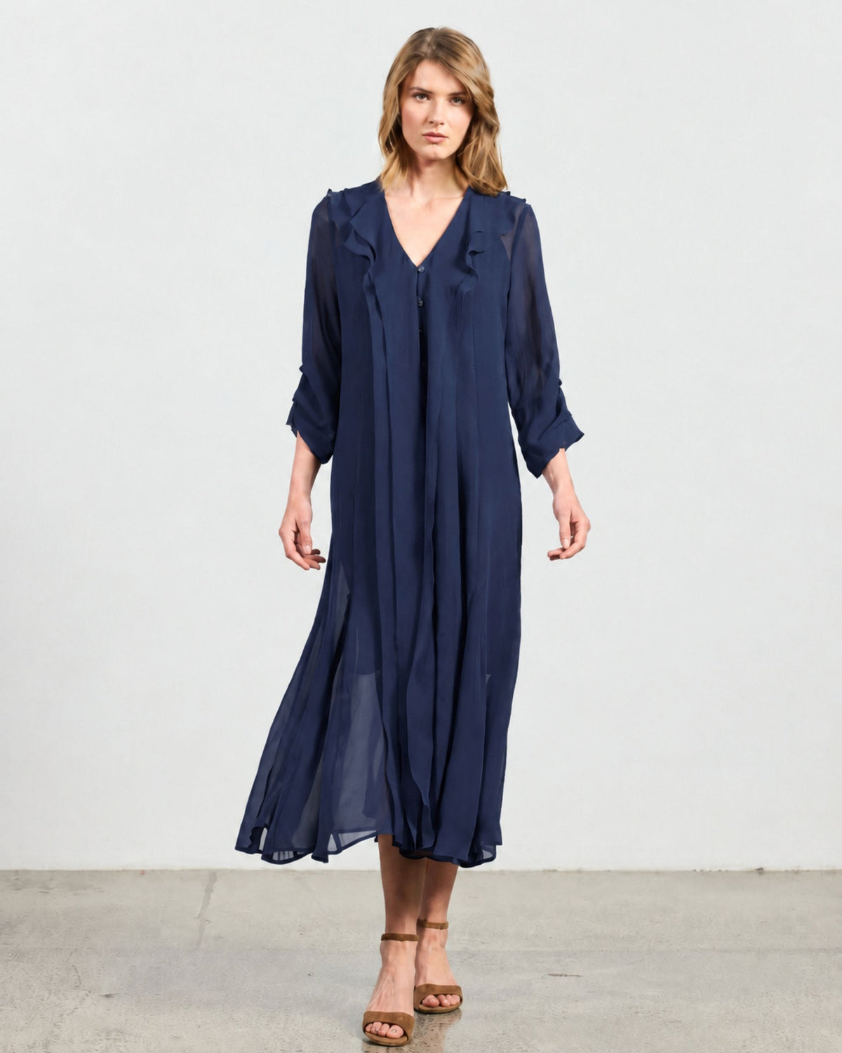 Carla Dress - Blue Smoke