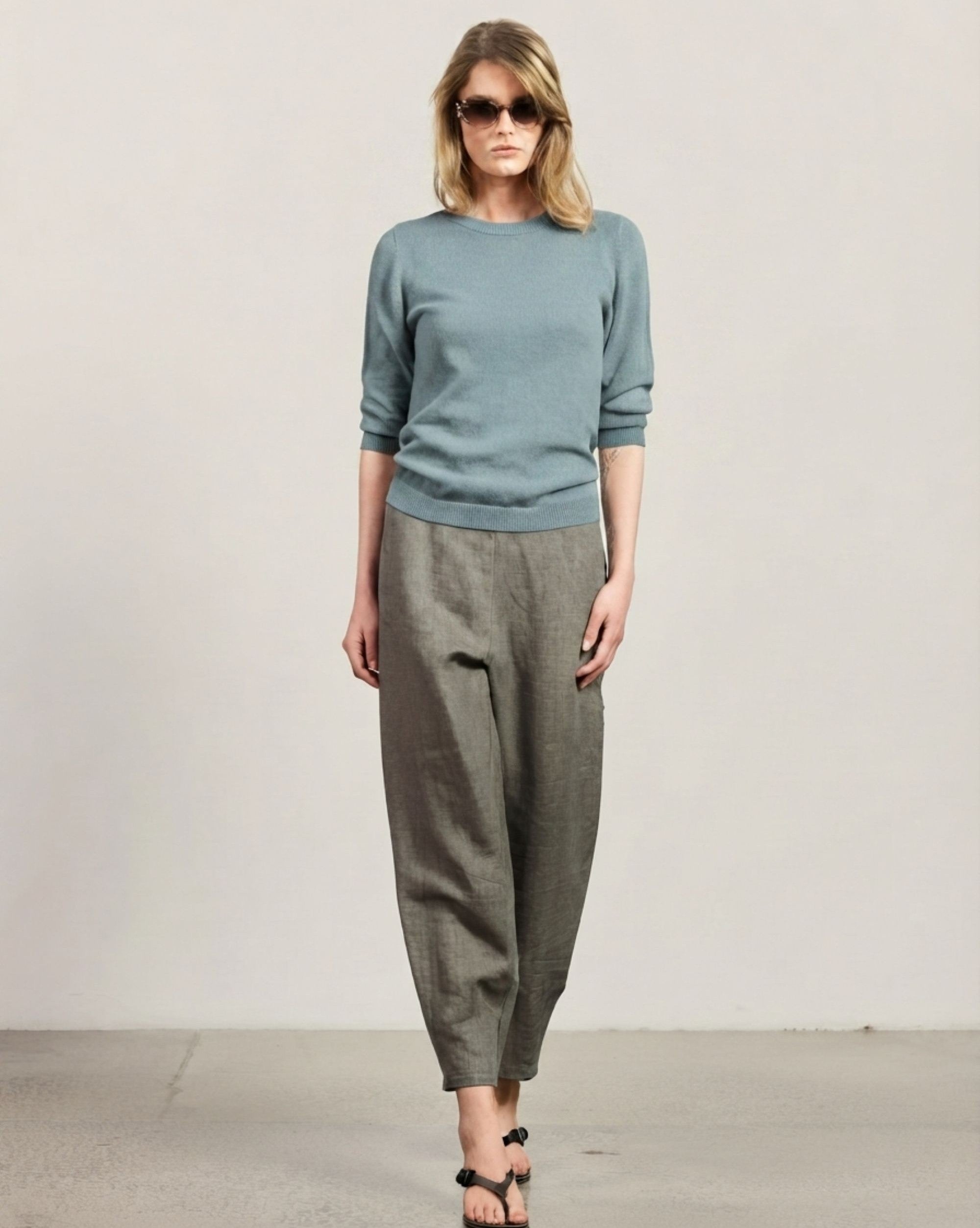 Donnella Top - Eggshell Blue