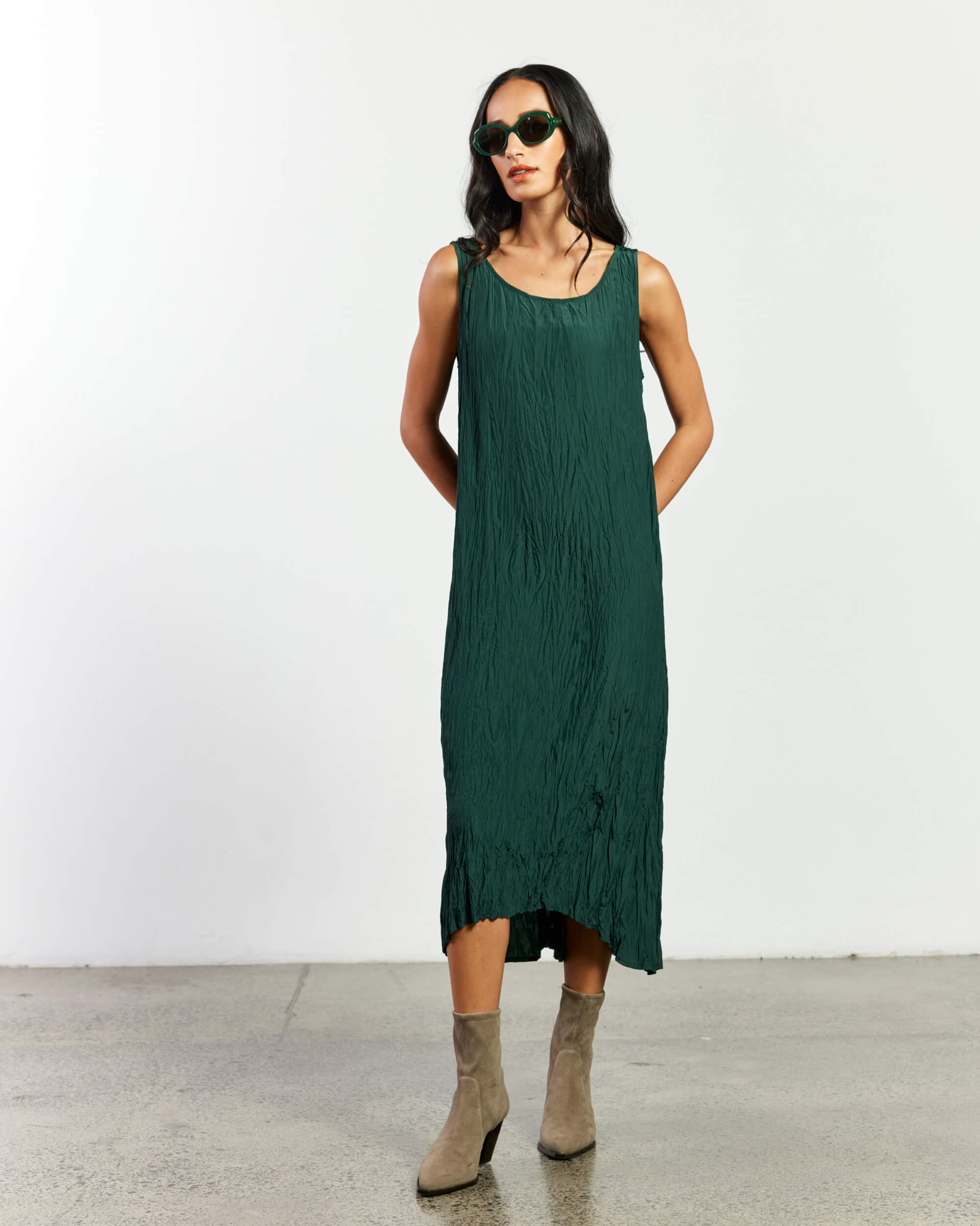Amanyara Dress - Deep Forest