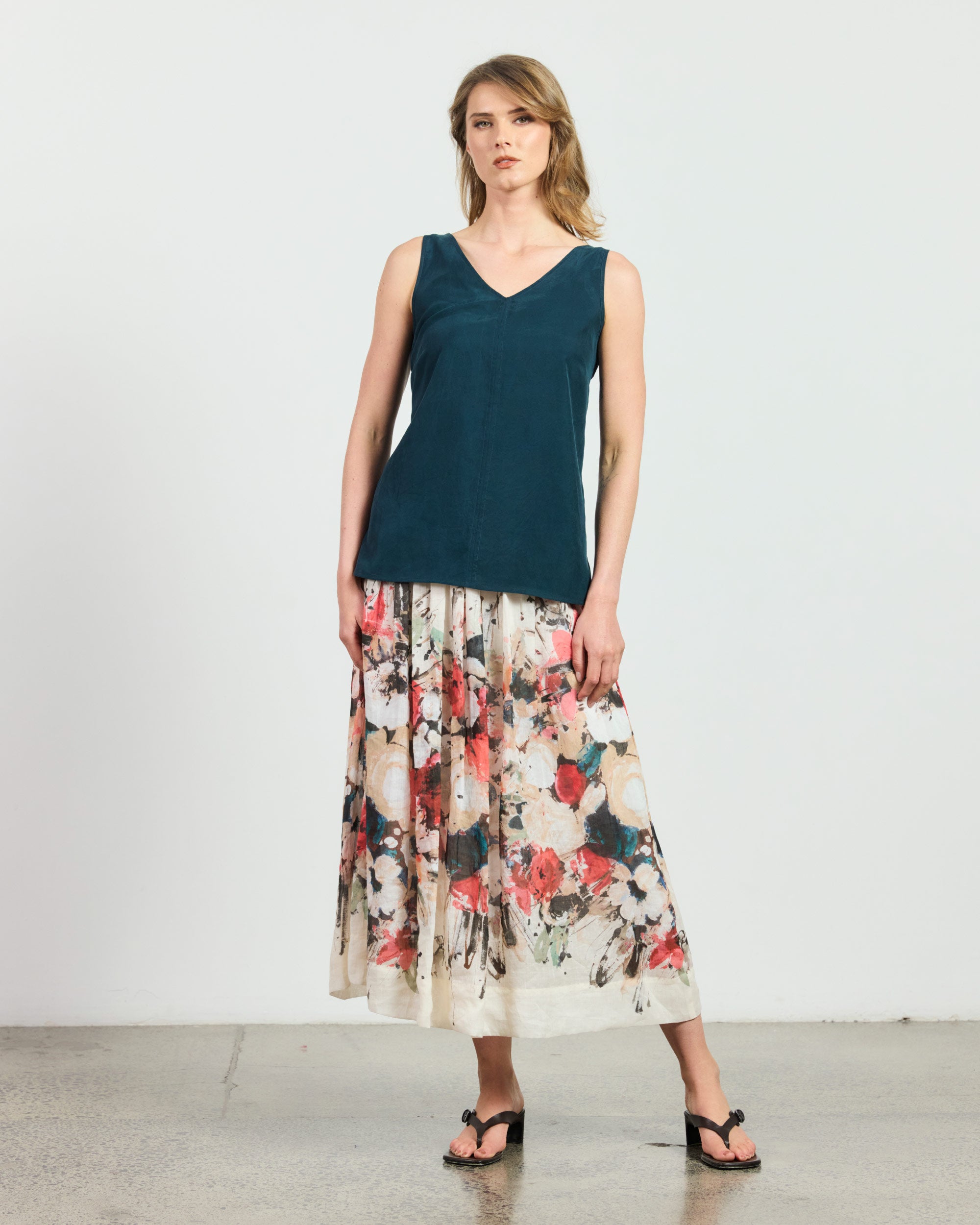 Zisa Singlet - Cypress