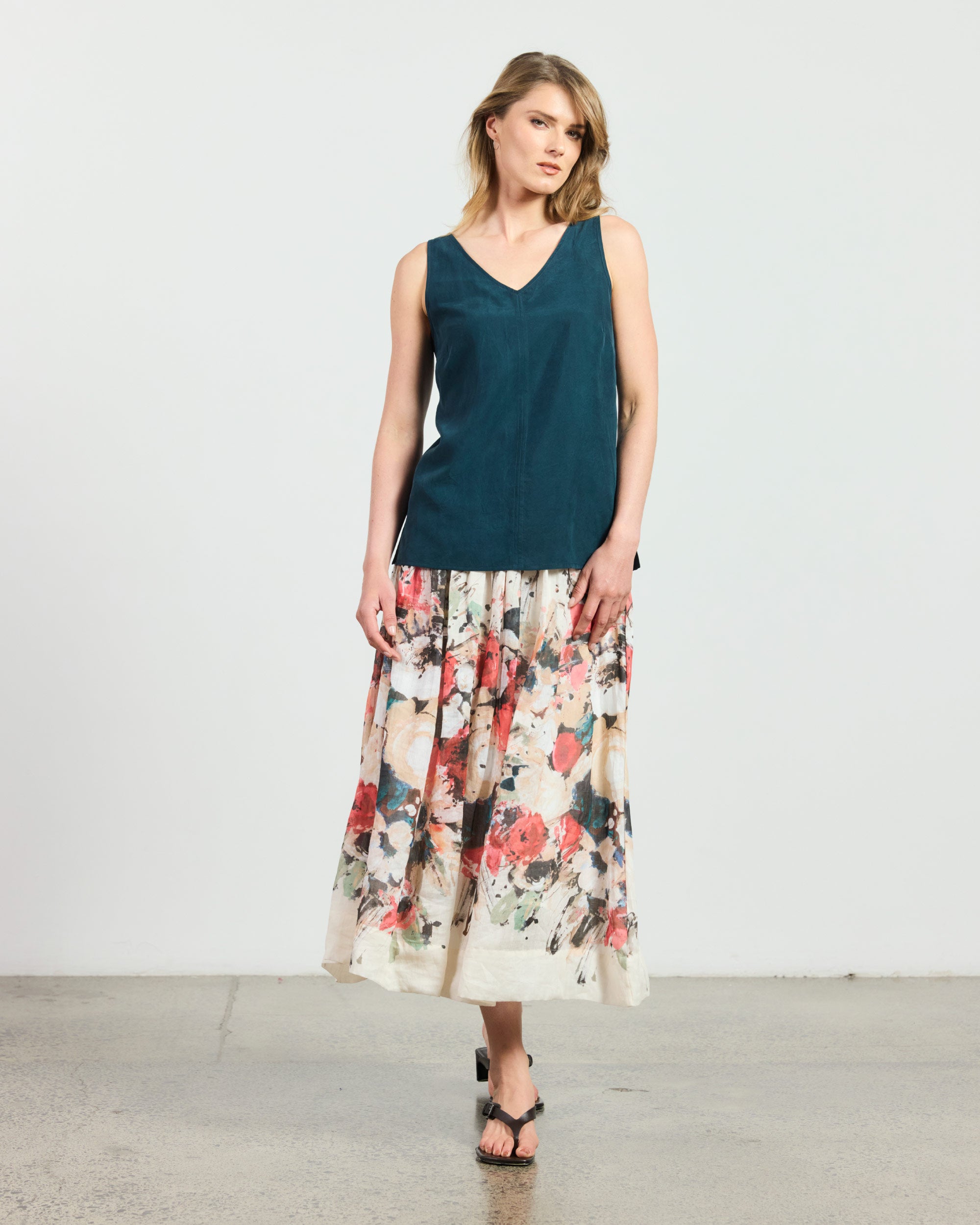 Zisa Singlet - Cypress