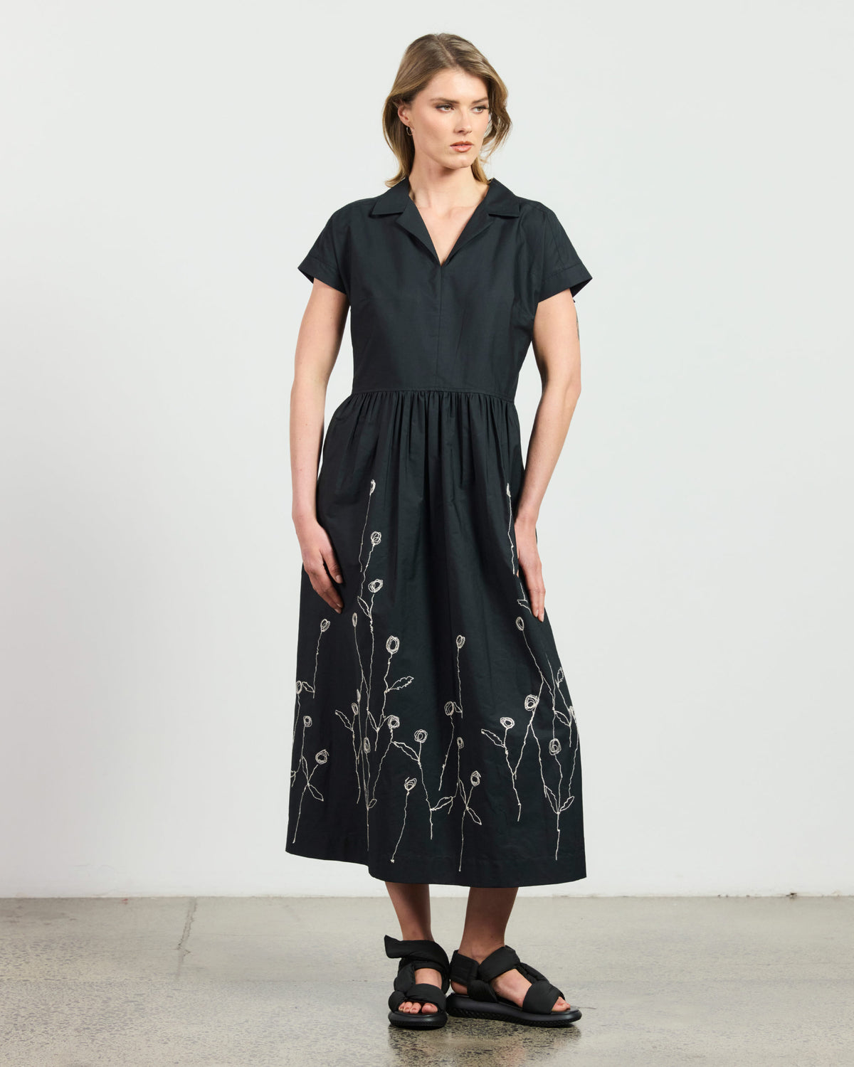 Giardini Dress - Embroidered Cotton