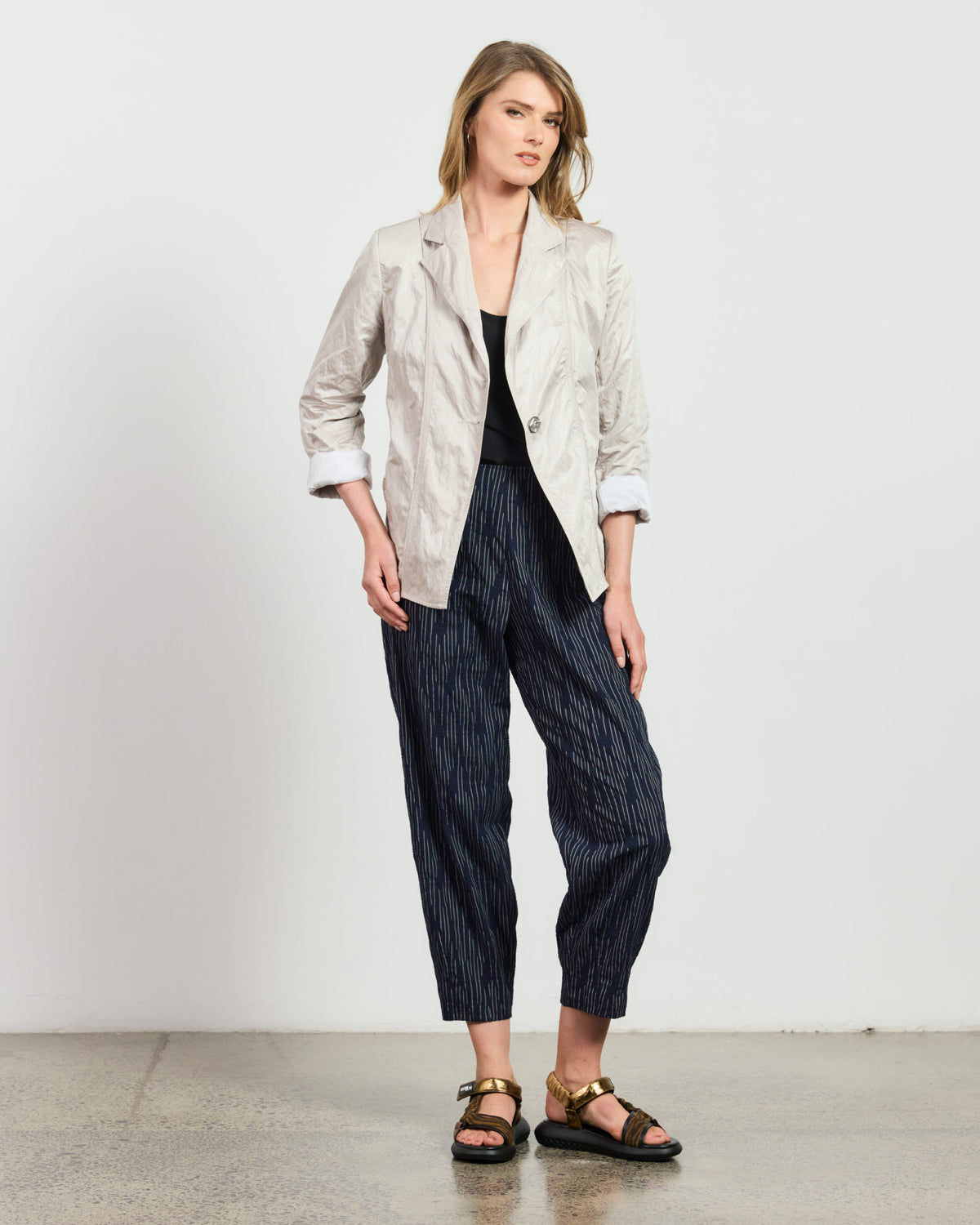 Ragusa Pant - Navy Pinstripe