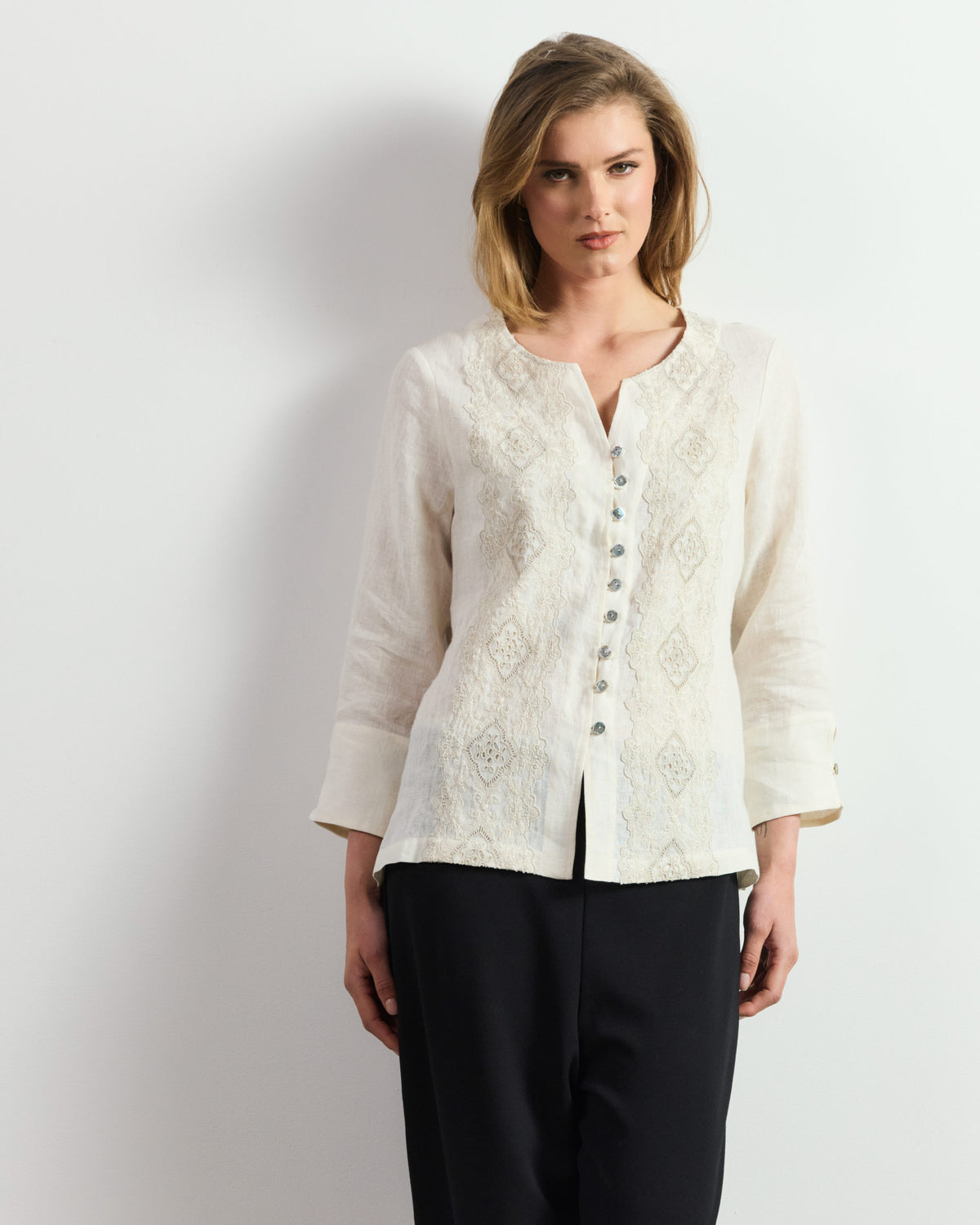 Ortigia Top - Cream Lace