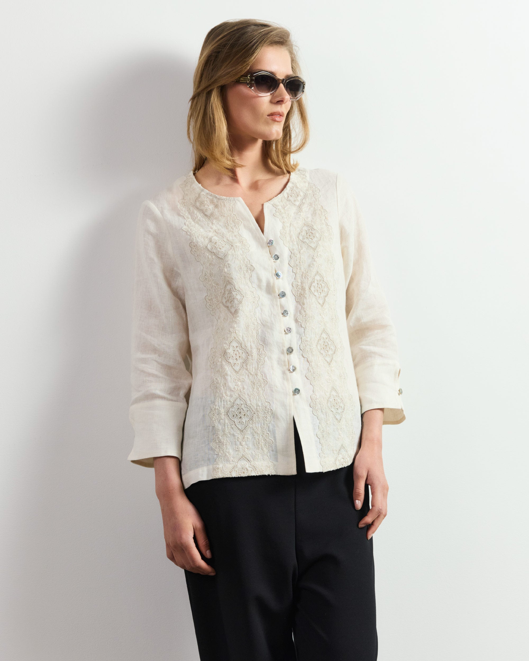 Ortigia Top - Cream Lace