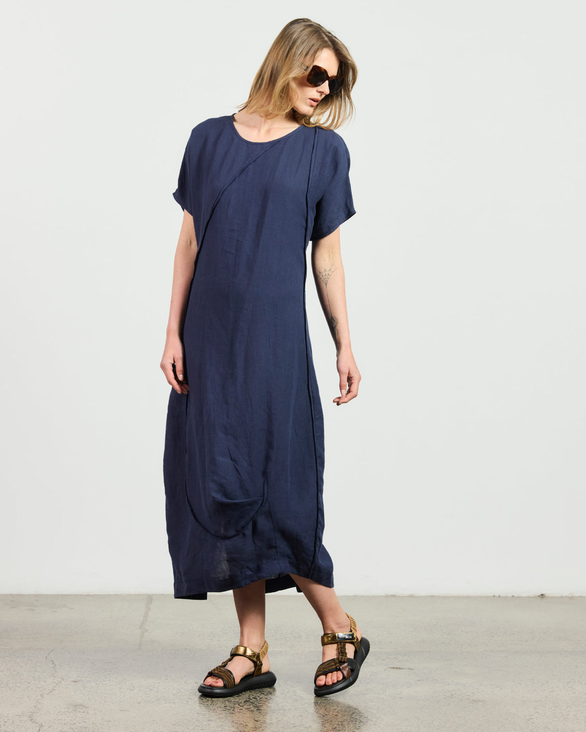 Spirale Dress - Navy