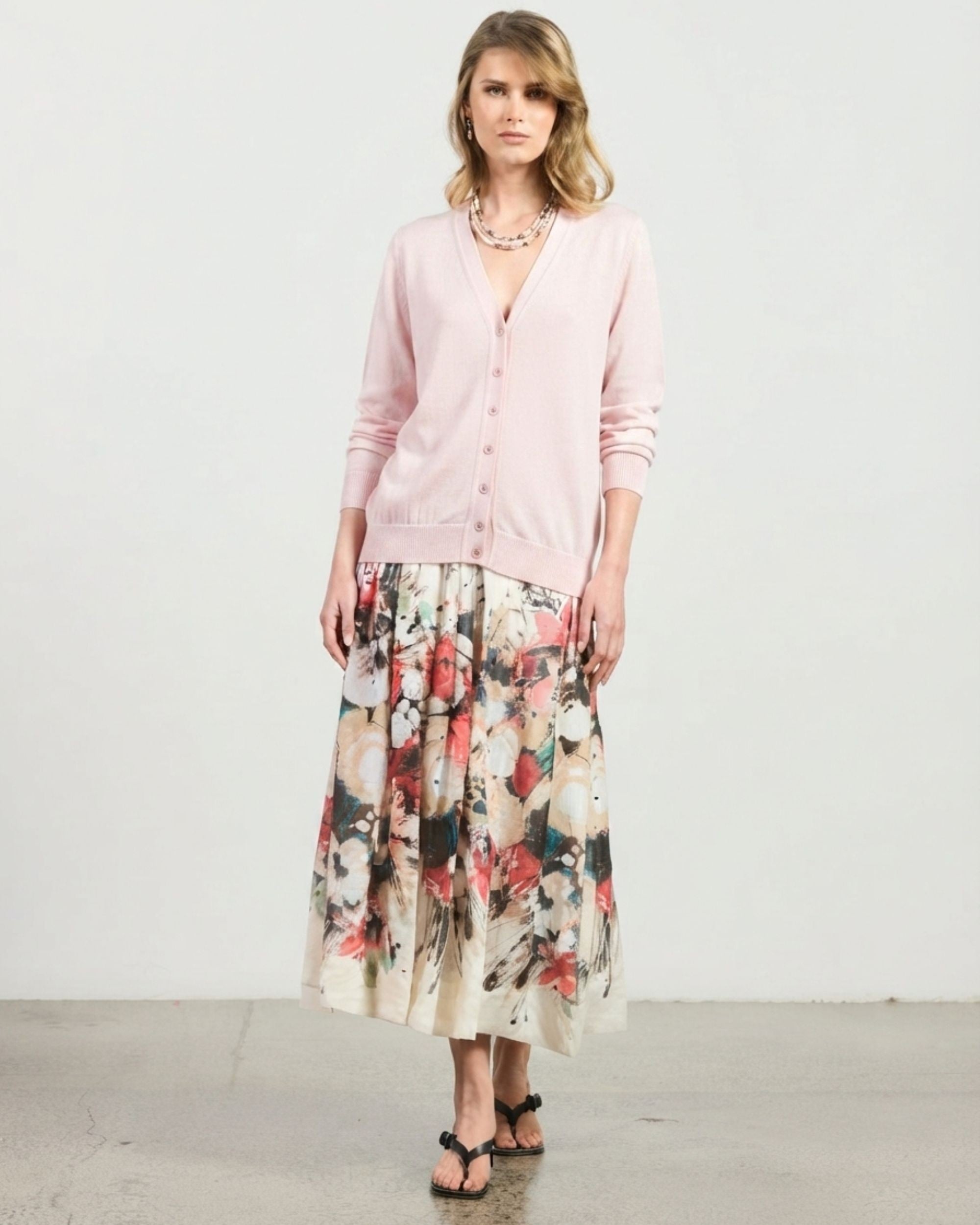 Lugana Cardigan - Vintage Pink