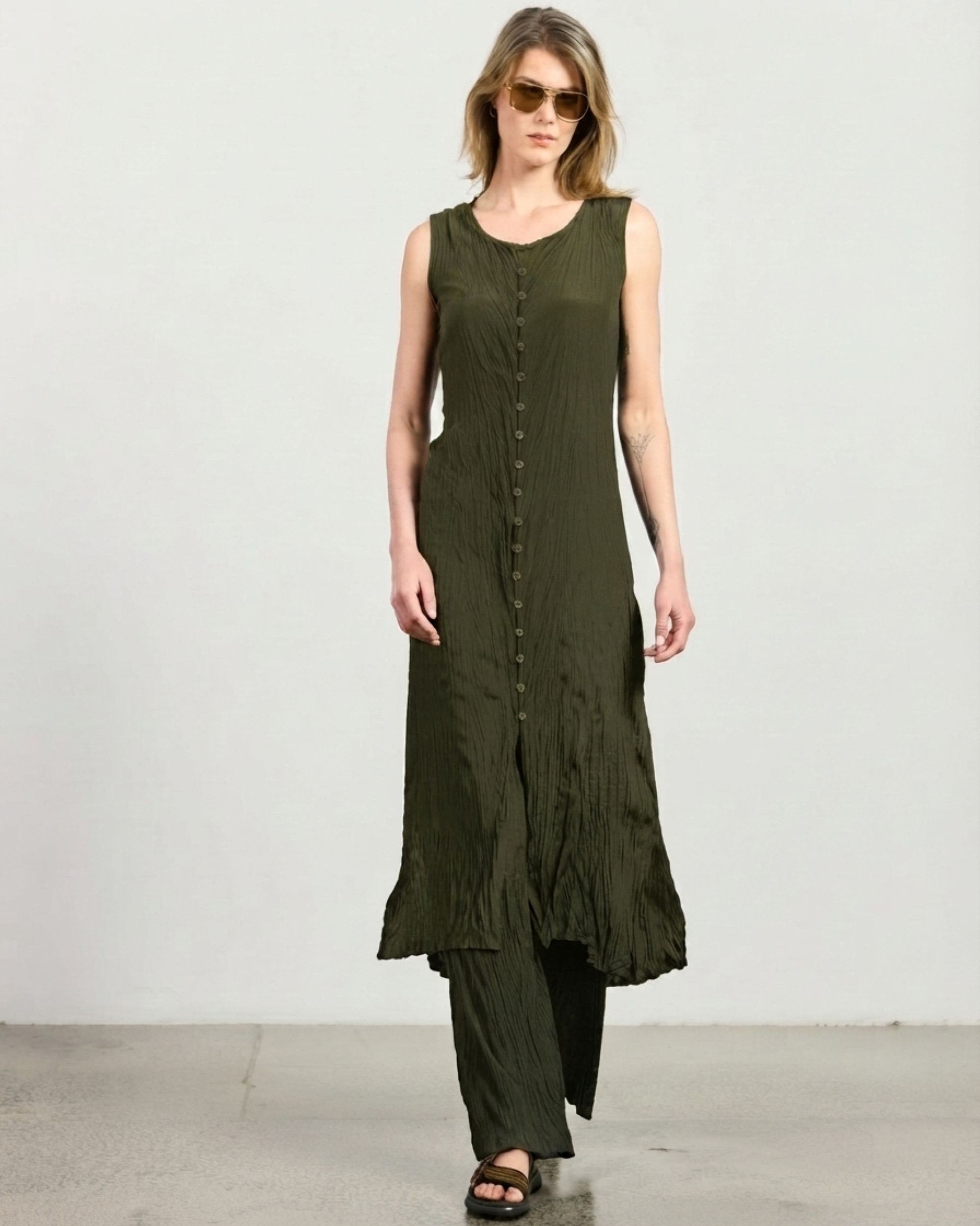 Mazara Dress - Olive