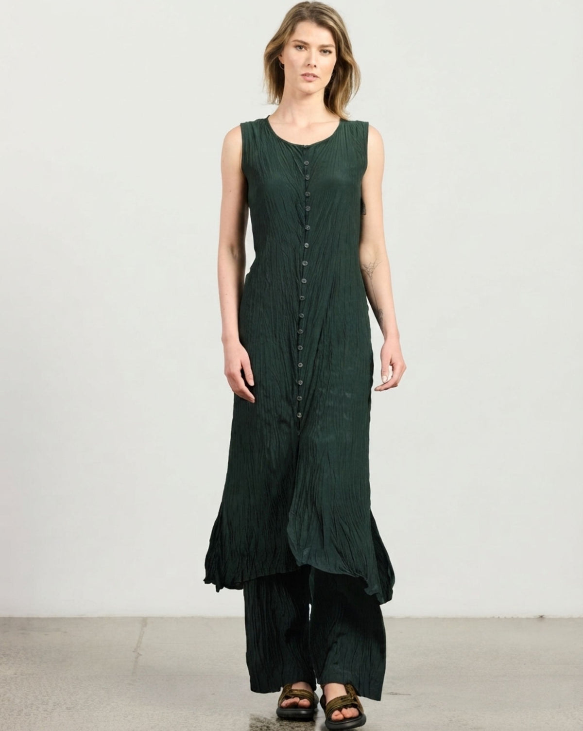 Mazara Dress - Cypress Green