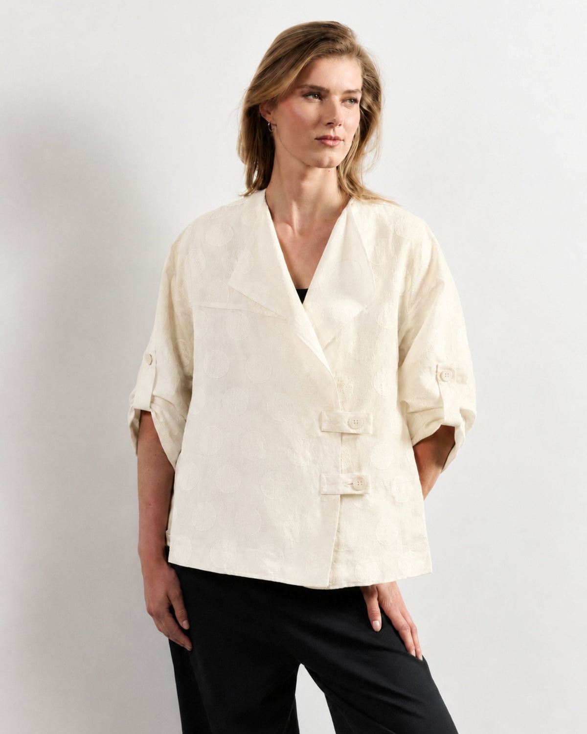 Trapani Jacket - Cream Circles