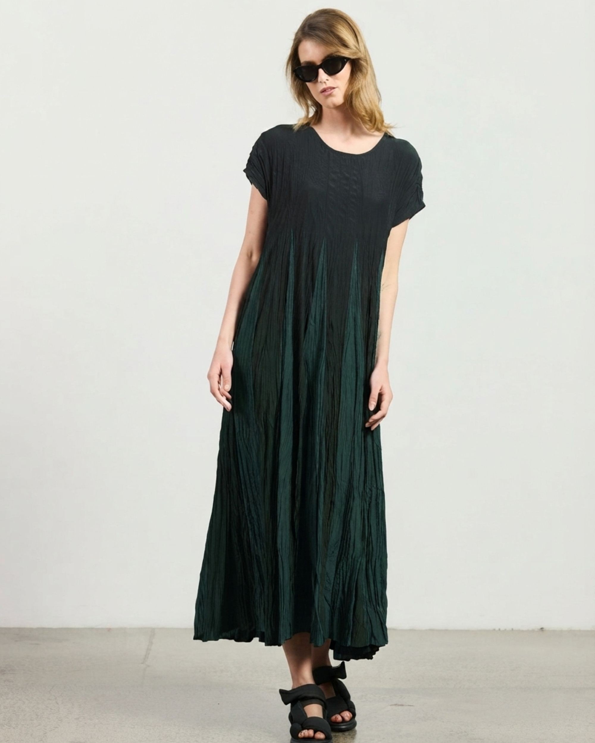 Vasetto Dress - Black &amp; Cypress