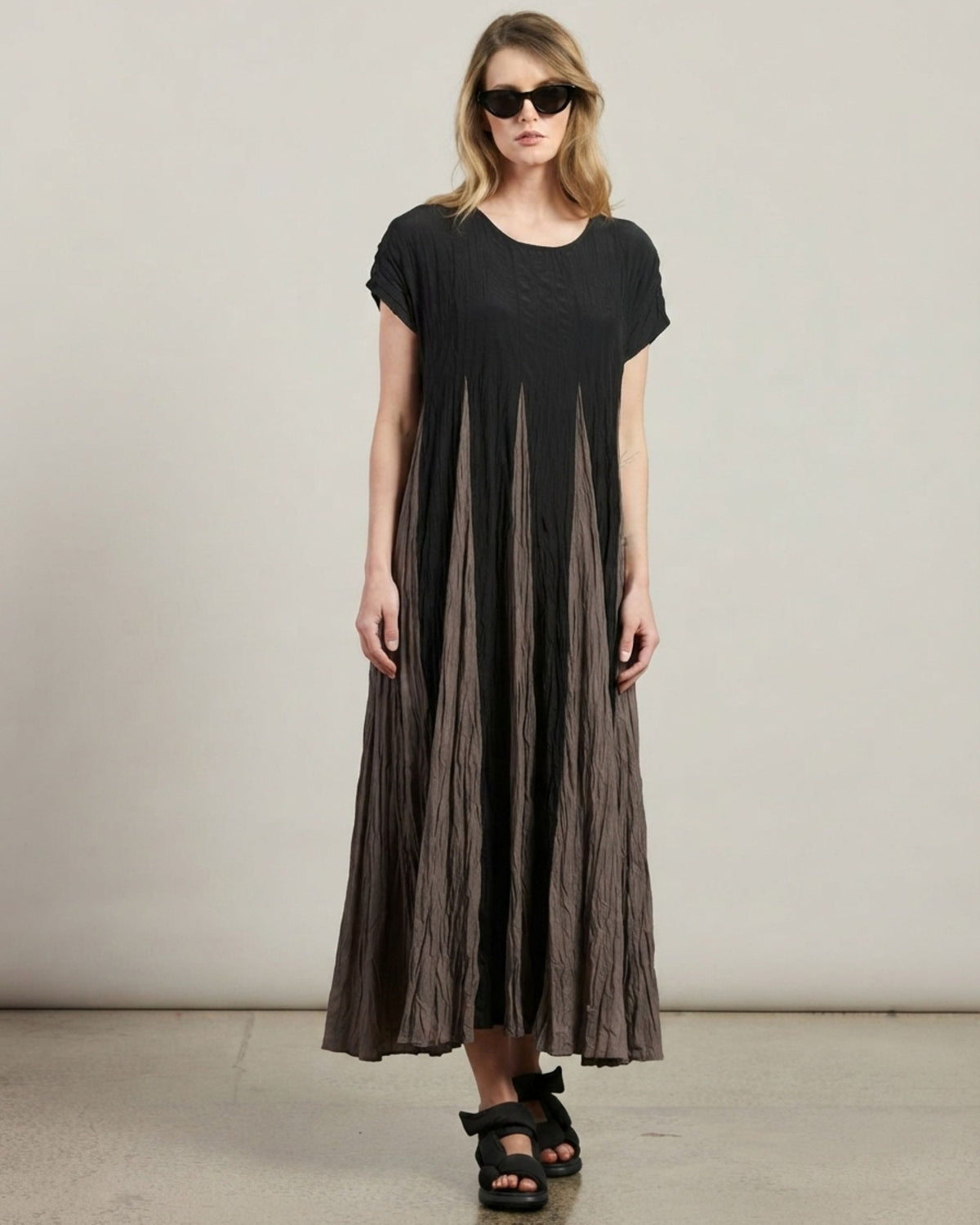 Vasetto Dress - Black &amp; Espresso